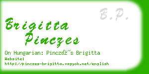 brigitta pinczes business card